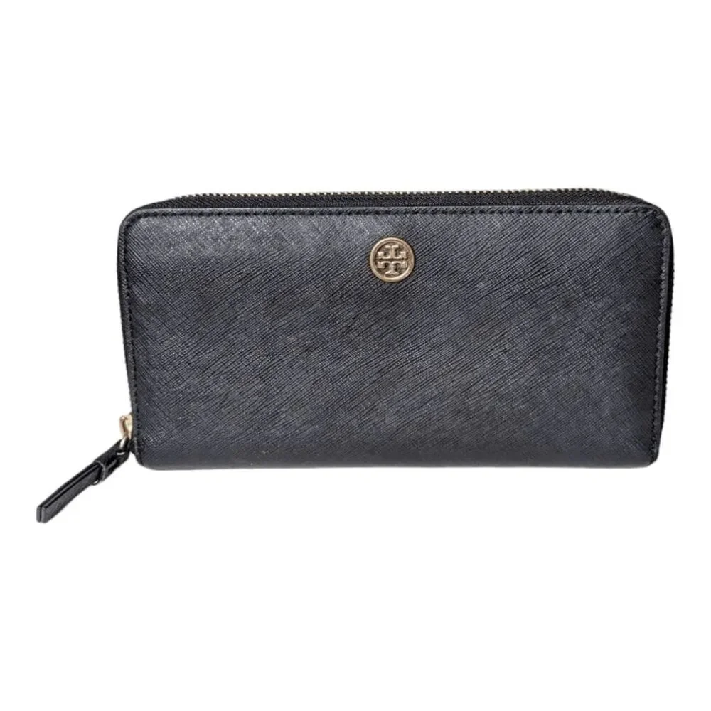 TORY BURCH Robinson Zip Around Saffiano Leather Wallet